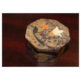 A Small Inlaid Stone Trinket Box