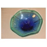 Labeled Murano Art Glass Bowl