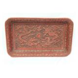 A Chinese Cinnabar Tray