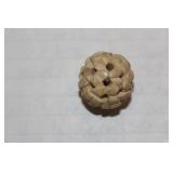 Well Carved Bone Ojime Bead