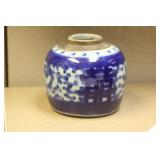 Chinese Flow Blue Ginger Jar
