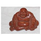 Chinese Goldstone Gemstone Laughing Buddha