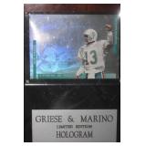Griese and Marino Hologram Plaque