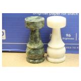 Lot of Two Onyx Stands