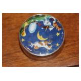 Enamel Sterling Trinket Box