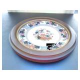 An Antique Flow Blue Ironstone Pottery Plate