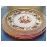 An Antique Flow Blue Ironstone Pottery Plate