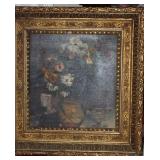 Antique / Vintage Oil on Canvas of Flower