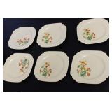 Lot or Set of Six Vintage Square Plates