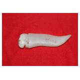Carved White Jade Pendant in Knife Form
