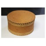 A Russian Birch Bark Wood Folk Art Container