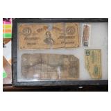 Lot of 3 Old Currencies and a Ticket