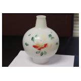 A Milk Glass Hand Painted Shade