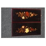 Lot of 2 Italian Inlay Wood Panels