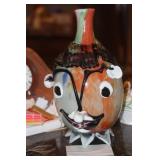 Picasso Style Art Glass Bottle