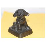 A Solid Bronze Dog Figure