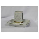 A Porcelain Match Holder by Hall