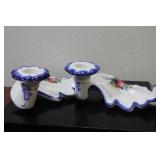 A Pair of Portugese Alcobach Candlesticks