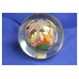 A Chinese Glass or Crystal Ball
