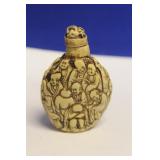 A Carved Resin Snuff Bottle