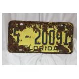A 1961 Florida License Plate