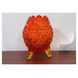 An Amberina 3-legged Glass Cup or Vase