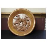 A Carved Wooden Plate