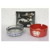 Lot of 3 Ashtrays