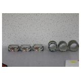 Lot of 6 Ceramic Napkin Rings