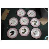 Lot of 8 Poultry Dinner Plates