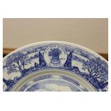 A Wedgwood Chapel Blue and White Collage Plate