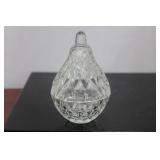 A Crystal or Clear Glass  Pear Form Trinket Box