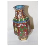 Chinese Septagon Cloisonne Vase