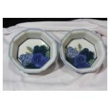 Set of 2 Signed Oriental studio Porcelain Bowls