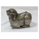 A Coin Silver Ram or Dog Box