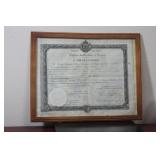 An Old Diploma - Dated 1858