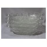 Lot of 4 Pressed Glass Oval Dish