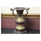 A Bronze Urn on Marble Base
