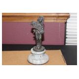 A Decorative Bronze/Metal Statue on Marble Base