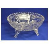 Brilliant Cut Glass Footed Bowl
