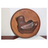 A Vintage Wooden Dog Head Wall Hanger