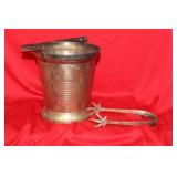 A Silverplated Ice Bucket and Tounge