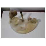 A Mexican Onyx Desk Pen Holder