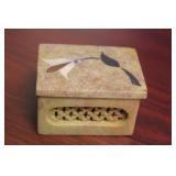 An Inlaid Soapstone Trinket Box