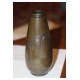 Japanese Mixed Metal on Metal Vase