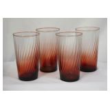 Lot Of 4 Ruby Red Tumblers
