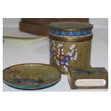 Lot of Three Antique Chinese Cloisonne