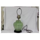 A Green Glass Lamp