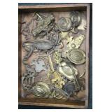 Large Lot of Antique Drawer Pulls, handles etc