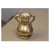 Gold Plated Ceramic Small Urn